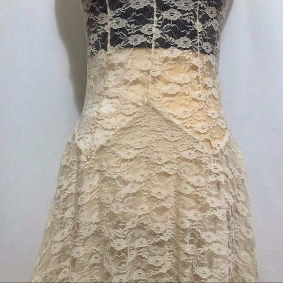 Free People NWT French Court Sheer Lace Tiered Dress Women S - Picture 3 of 16